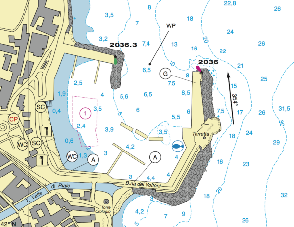 mappa marina di Salivoli